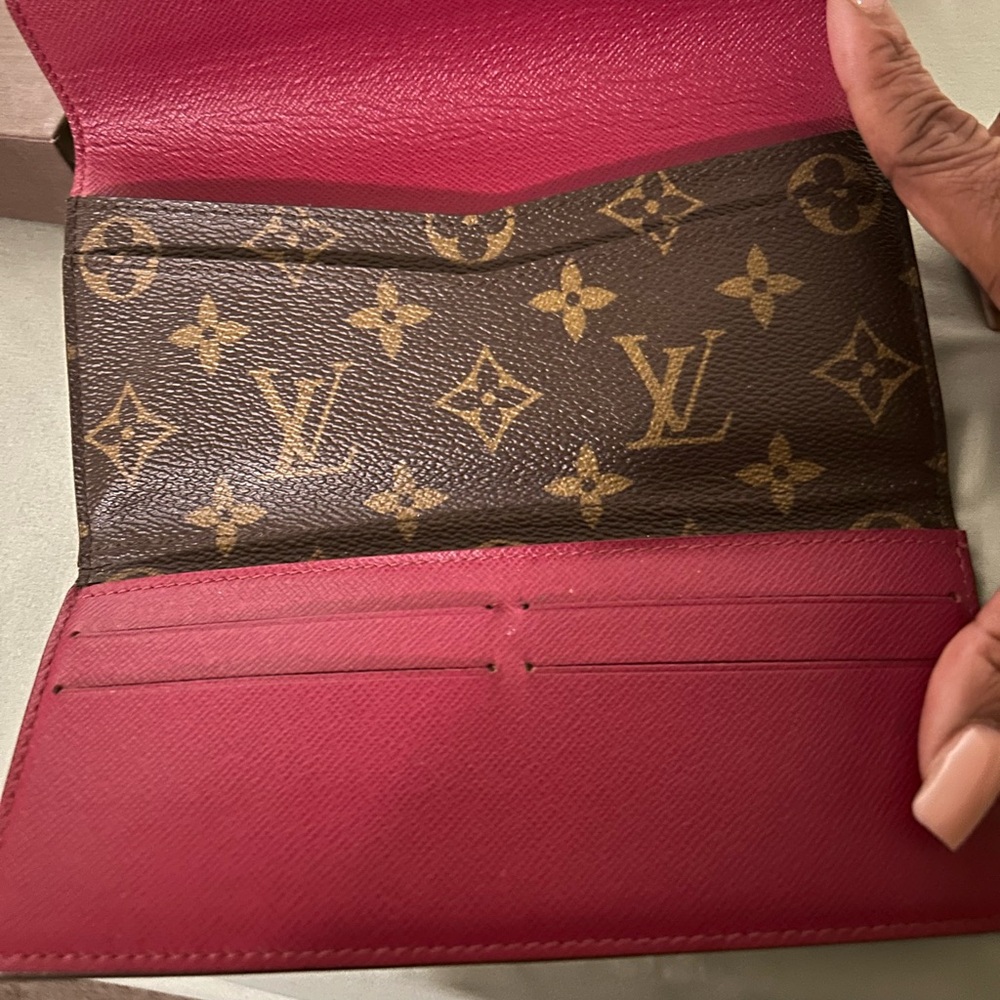 Louis Vuitton Monogram Wallet in Brown and Red